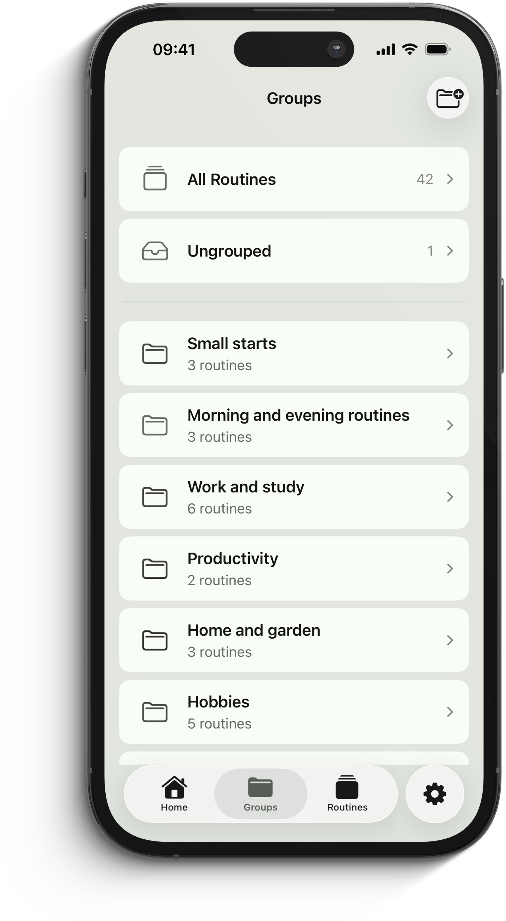 Patter screenshot — portrait
