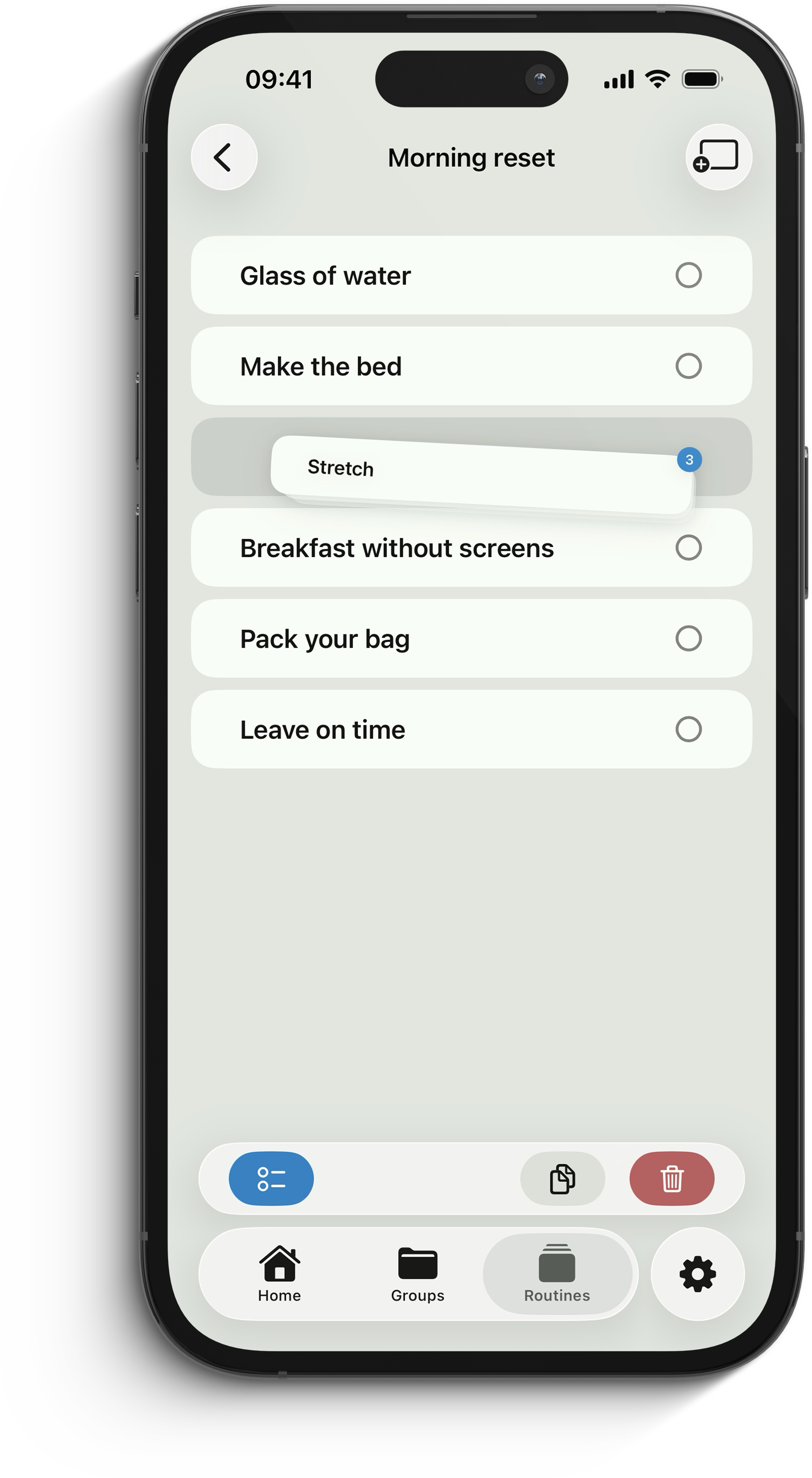 Patter screenshot — portrait